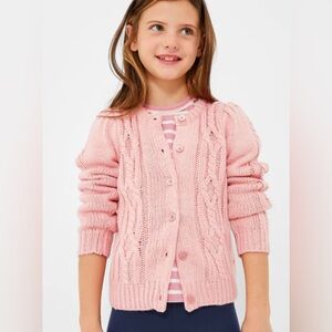 NWT Pink Chicken Girl’s Dusty Rose Cable Constance Sweater Size 6